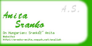 anita sranko business card